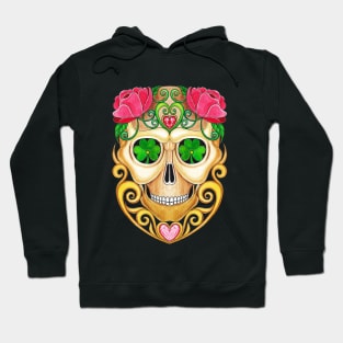 Sugar skull fancy vintage and gems day of the dead. Hoodie